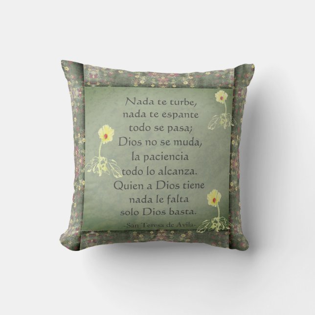 Coussin "Ne rien déranger" Espagnol et anglais (Recto)