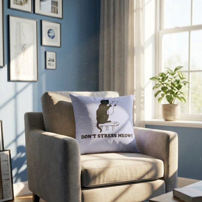 Coussin ne stresse pas miaou (Créateur téléchargé)
