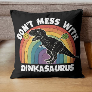Coussin Ne touchez pas au pickleball de Dinkasaurus