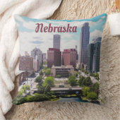 Coussin Nebraska City Skyline Omaha (Couverture)