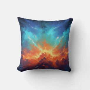 Coussin Nébuleuse cosmique Galaxie abstraite Art de l'espa