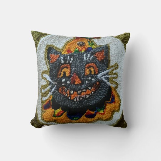 Coussin neele punch cat design pillow (Recto)