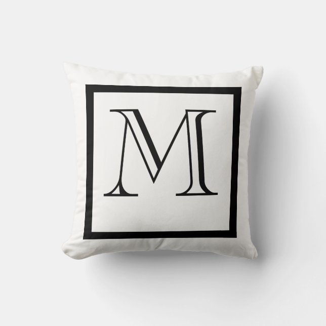 Coussin négatif positif noir et blanc (Recto)