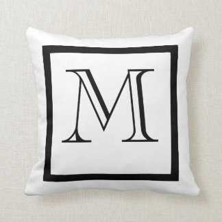 Coussin négatif positif noir et blanc