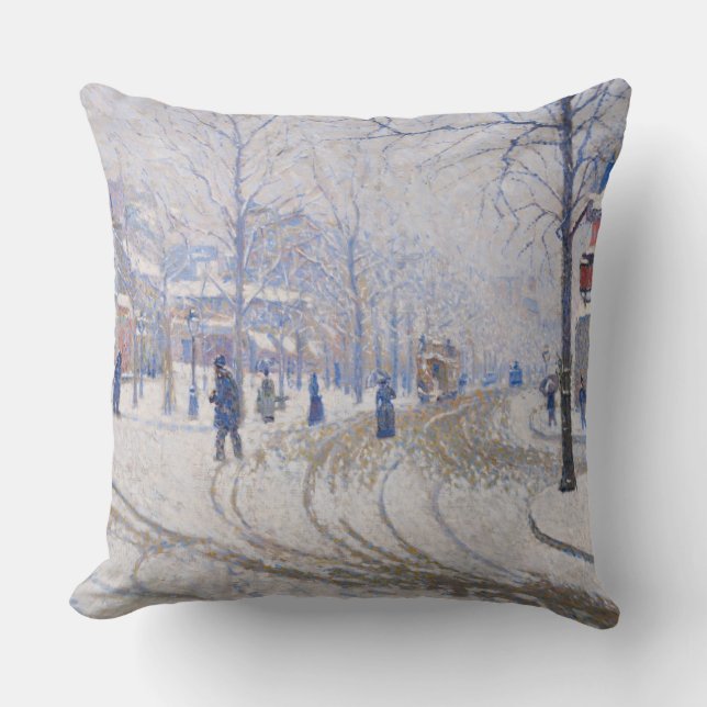 Coussin Neige, Boulevard de Clichy, Paris, 1886 (Recto)