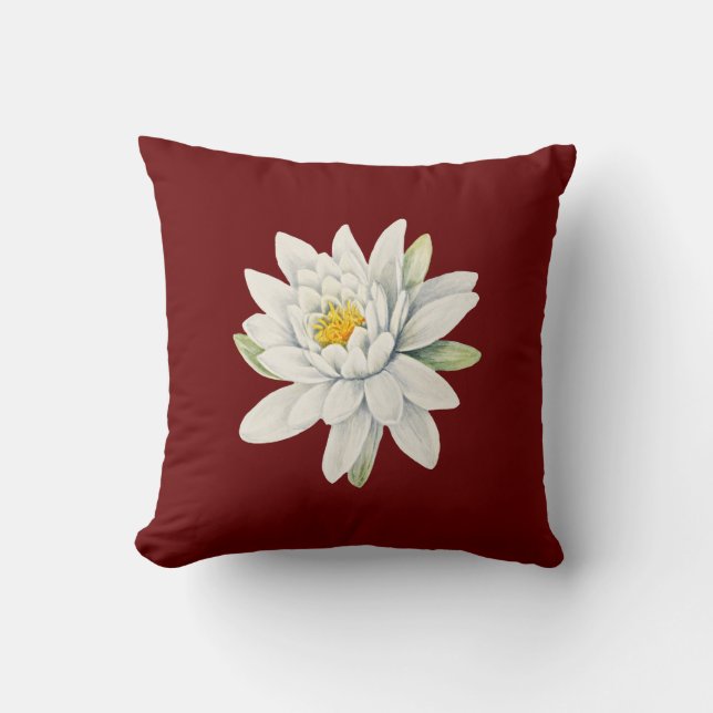 Coussin Nénuphar blanc (Recto)