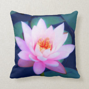 Coussin Nénuphar rose
