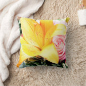 Coussin nénuphar rose orangé rose (Couverture)