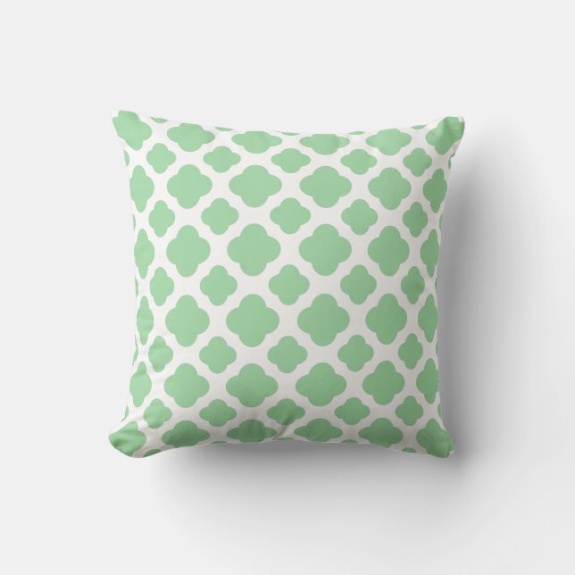 Coussin Neo Mint Quatrefoil Motif (Recto)
