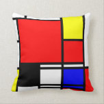 Coussin Néo-plasticisme Style mondrien 1 moderne<br><div class="desc">Neoplasticisme,  composé de blanc et 3-4 couleurs de base dans différentes formes rectangulaires. Belle,  colorée et hyper à la mode !</div>