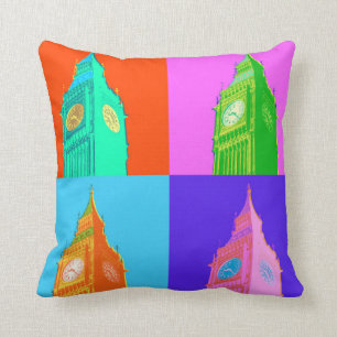 Coussin Néon Big Ben d'art de bruit