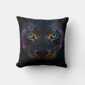 Coussin Neon Black Leopard (Recto)