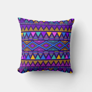 Coussin Neon Blue : Tribal Navajo Motif