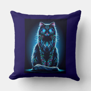 Coussin Neon Cat Vivid Arrière - plan-97948