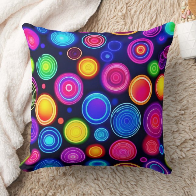Coussin Neon Cercle Burst (Couverture)