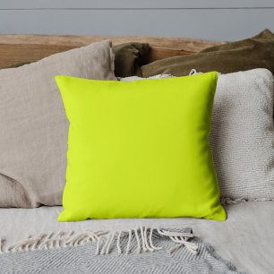 Coussin Neon Chartreuse couleur solide Classique