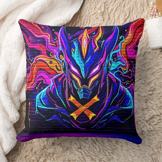 Coussin Neon Cyber Guardian Art (Couverture)
