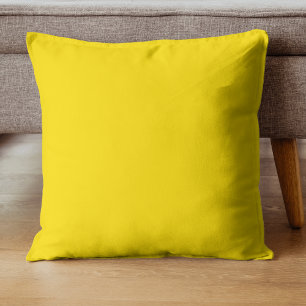 Coussin Neon Goldenrod Couleur solide   Classique