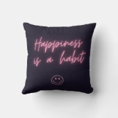 Coussin Neon Happiness est une œuvre d'art Habitude (Verso)
