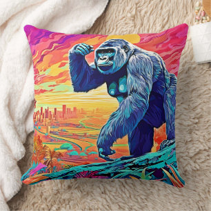 Coussin Neon Jungle Gorilla Imaginaire urbain