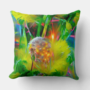 Coussin Neon Llow Dandelions dans Dream Garden