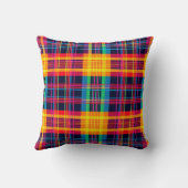 Coussin Neon Plaid À damiers Motif (Verso)