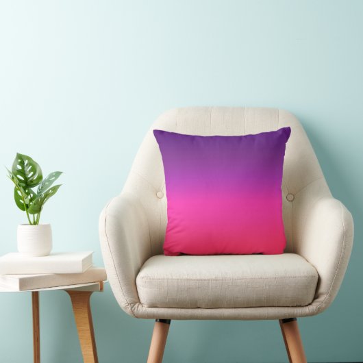 Coussin Neon Purple et pink ombre design abstrait (Chaise)