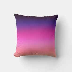 Coussin Neon rose violet et dégradé orange clair tendance