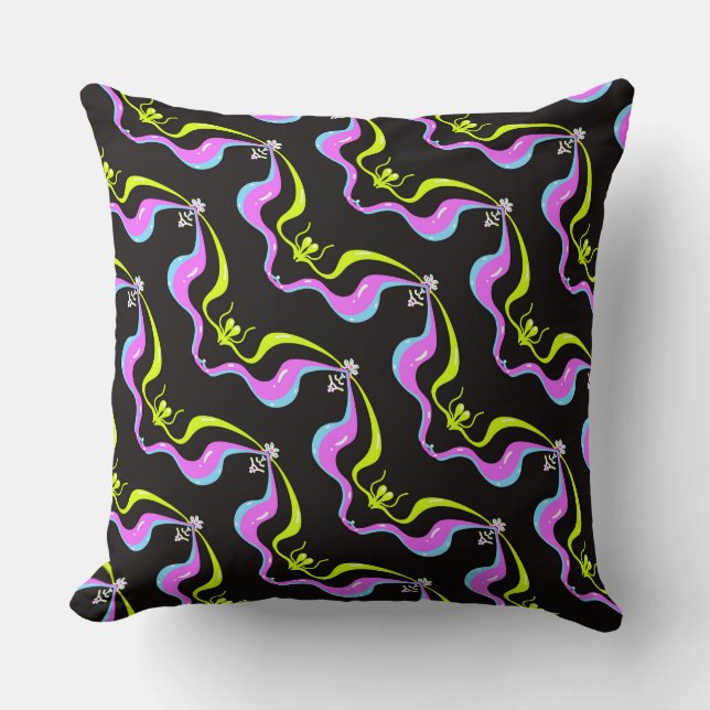 Coussin Neon Soundwave  (Recto)