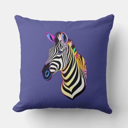 Coussin Neon Zebra (Recto)