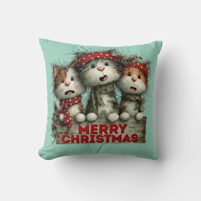 Coussin Nerry Christmas Cats (Recto)