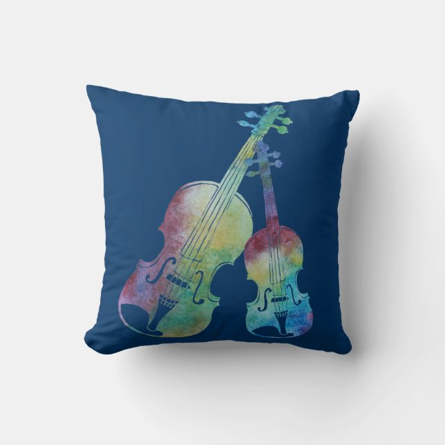 Coussin Neuf violons colorés (Recto)