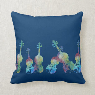 Coussin Neuf violons colorés