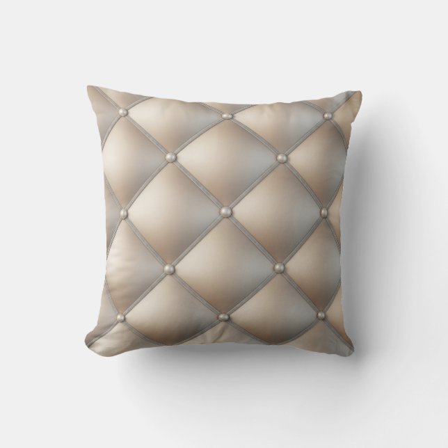 Coussin Neutral 3D Diamond Throw Pillow: AccessorizedPearl (Recto)
