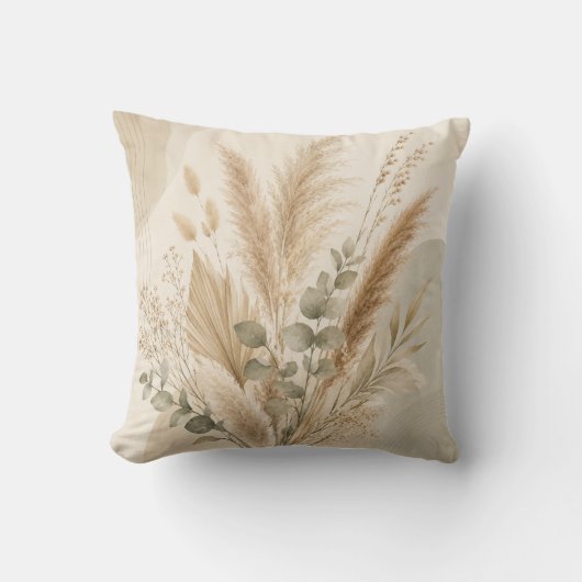 Coussin Neutral Pampas Grass Cushion (Recto)
