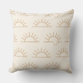 Coussin Neutral Sun Pillow | Beige Boho Throw Pillow (Recto)