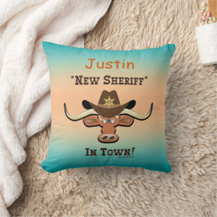 Coussin New Sheriff En Ville, Lobby À Jeu Longhorn