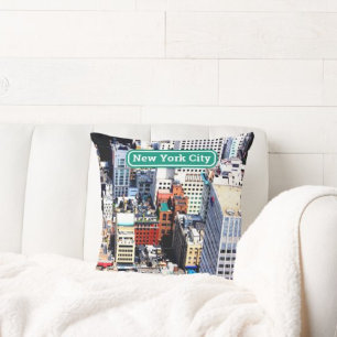 Coussin New York City coloré moderne