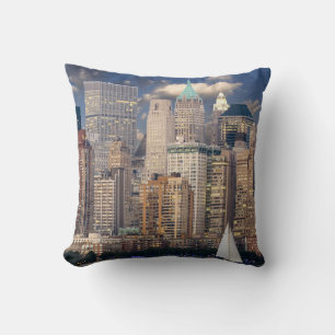 Coussin New York City Skyline depuis Hudson River