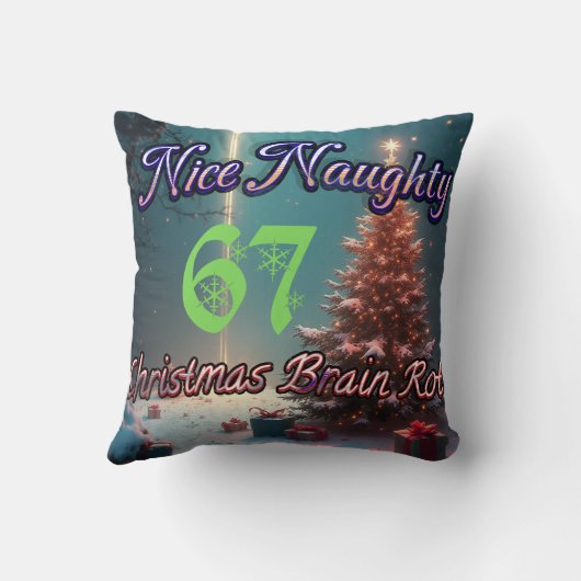Coussin Nice Naughty 67 Christmas Brain Rot (Verso)
