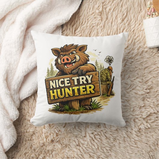 Coussin Nice Try Hunter (Couverture)