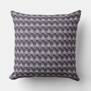 Coussin Nid d'abeille   Nid d'abeille rayé Violet 2