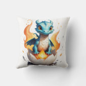 Coussin Nid de feu faisant éclore un bébé dragon  (Verso)