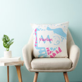 Coussin Nid d'oiseau - Blanc bleu rose Nom (Chaise)