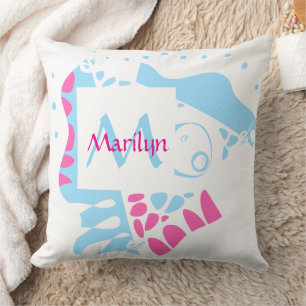 Coussin Nid d'oiseau - Blanc bleu rose Nom