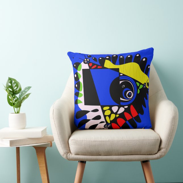 Coussin Nid d'oiseau - bleu électrique (Chaise)