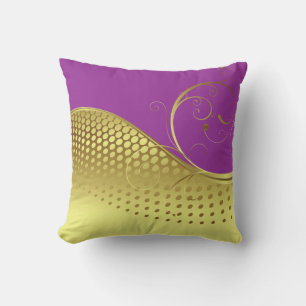 Coussin N'importe quel Arrière - plan couleur avec Gold De