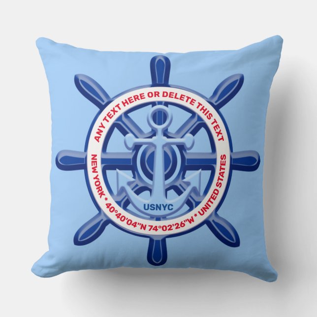 Coussin N'Importe Quel Port Maritime, Navire, Pays Personn (Recto)