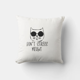 Coussin n'insistez pas sur meow motivation design chat