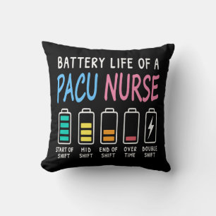 Coussin Niveau d'humour de la batterie d'une infirmière de
